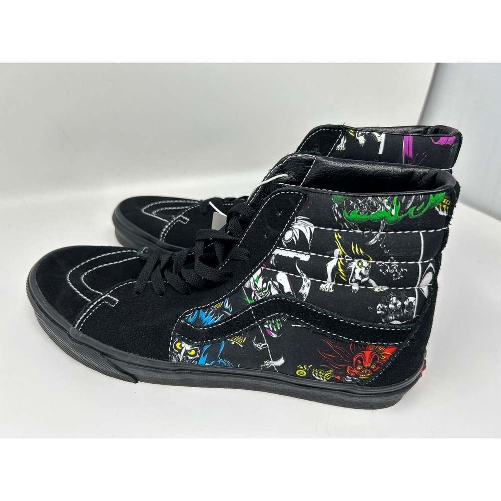 Vans Sk8-Hi Disney Villains Sneakers Mens 11 Black High Top Suede Canvas Shoes - Picture 2 of 13